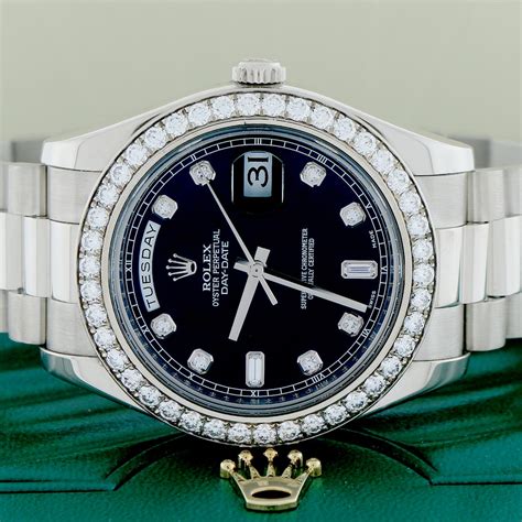 rolex watches day-date ii president white gold fluted bezel|rolex oyster watch white gold.